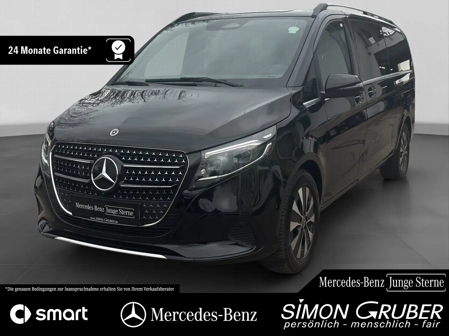 Mercedes-Benz V 300 d 4M AVA Extralang XL Burm AHK facelift! Black - 1