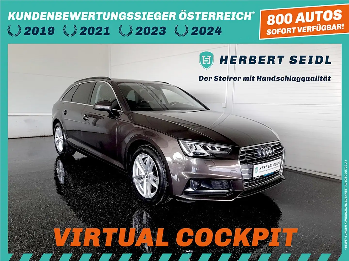 Audi A4 Sport 45 TDI quattro S-tr. *STANDHZG / MATRIX-L... Brun - 1