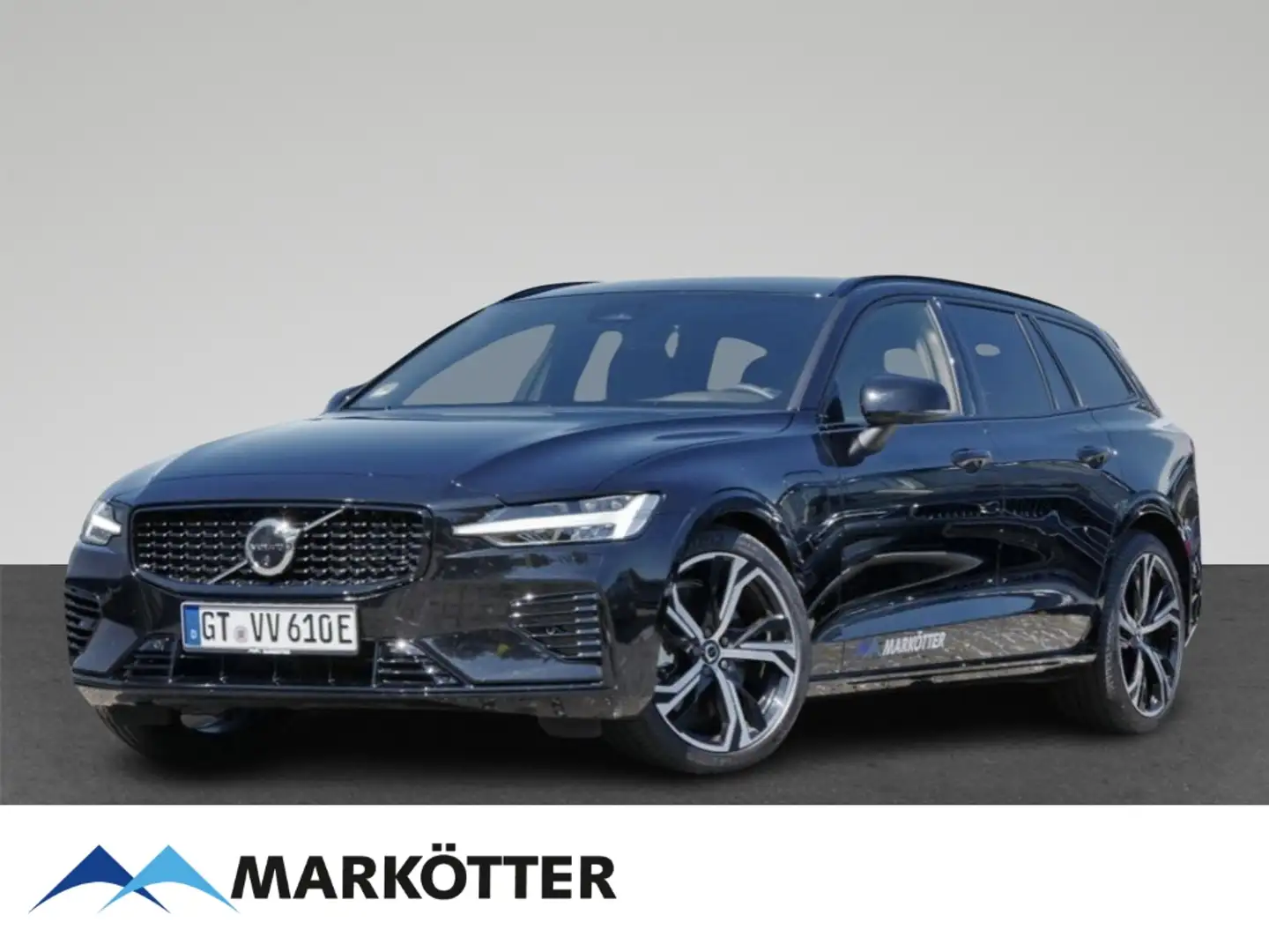 Volvo V60 T6 Plus Dark AWD Recharge 360CAM/ACC/FSHZ Schwarz - 1