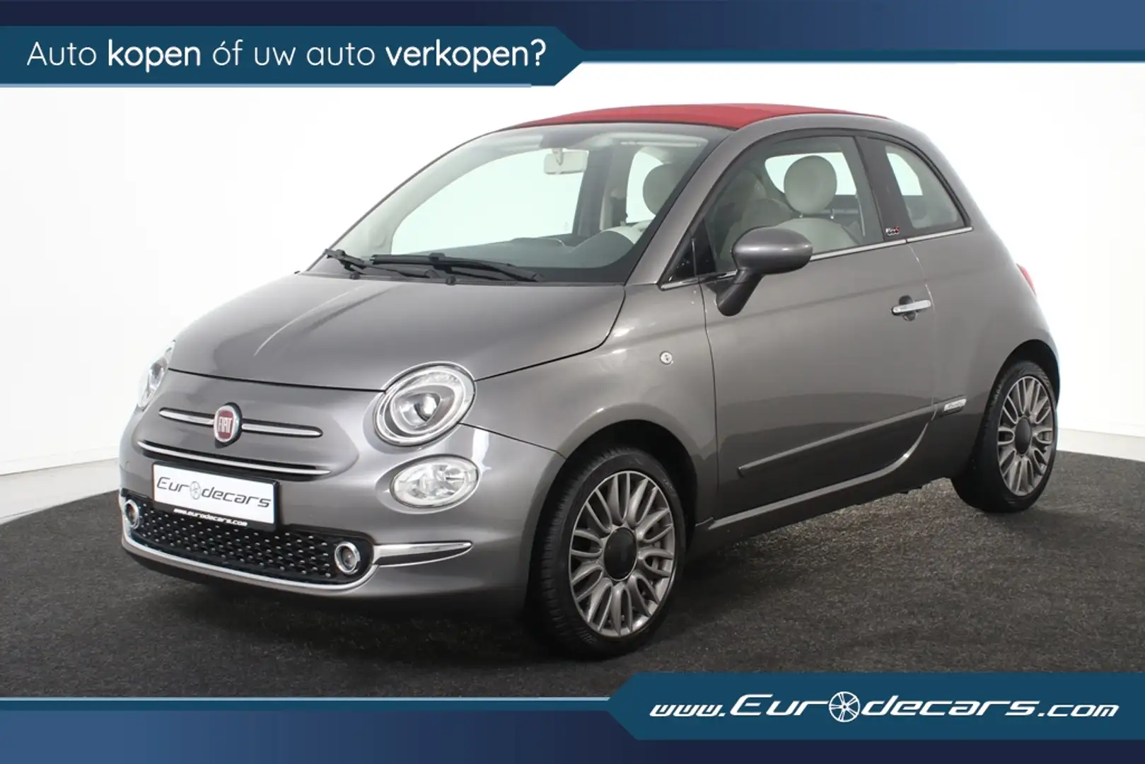 Fiat 500C 1.2 Lounge *Cabrio*Climate Control* Grijs - 1