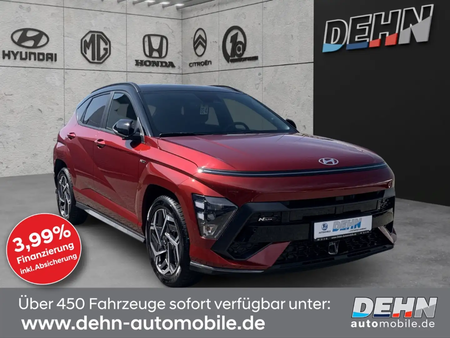 Hyundai KONA 1.6 T-GDi 7-DCT N Line 2WD ACC SHZ Kamera Rood - 1