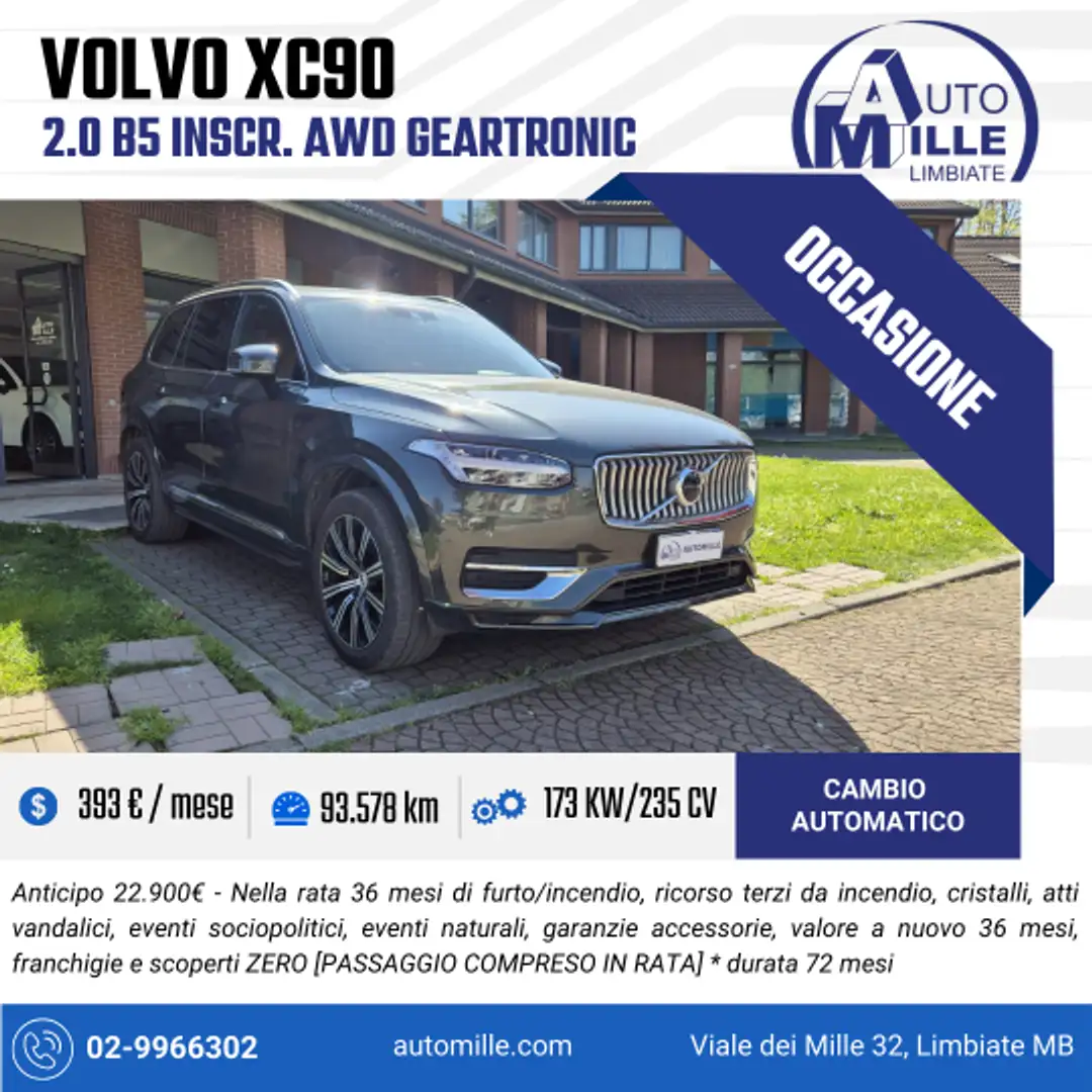 Volvo XC90 2.0 b5 Inscription awd geartronic my20 Grigio - 1