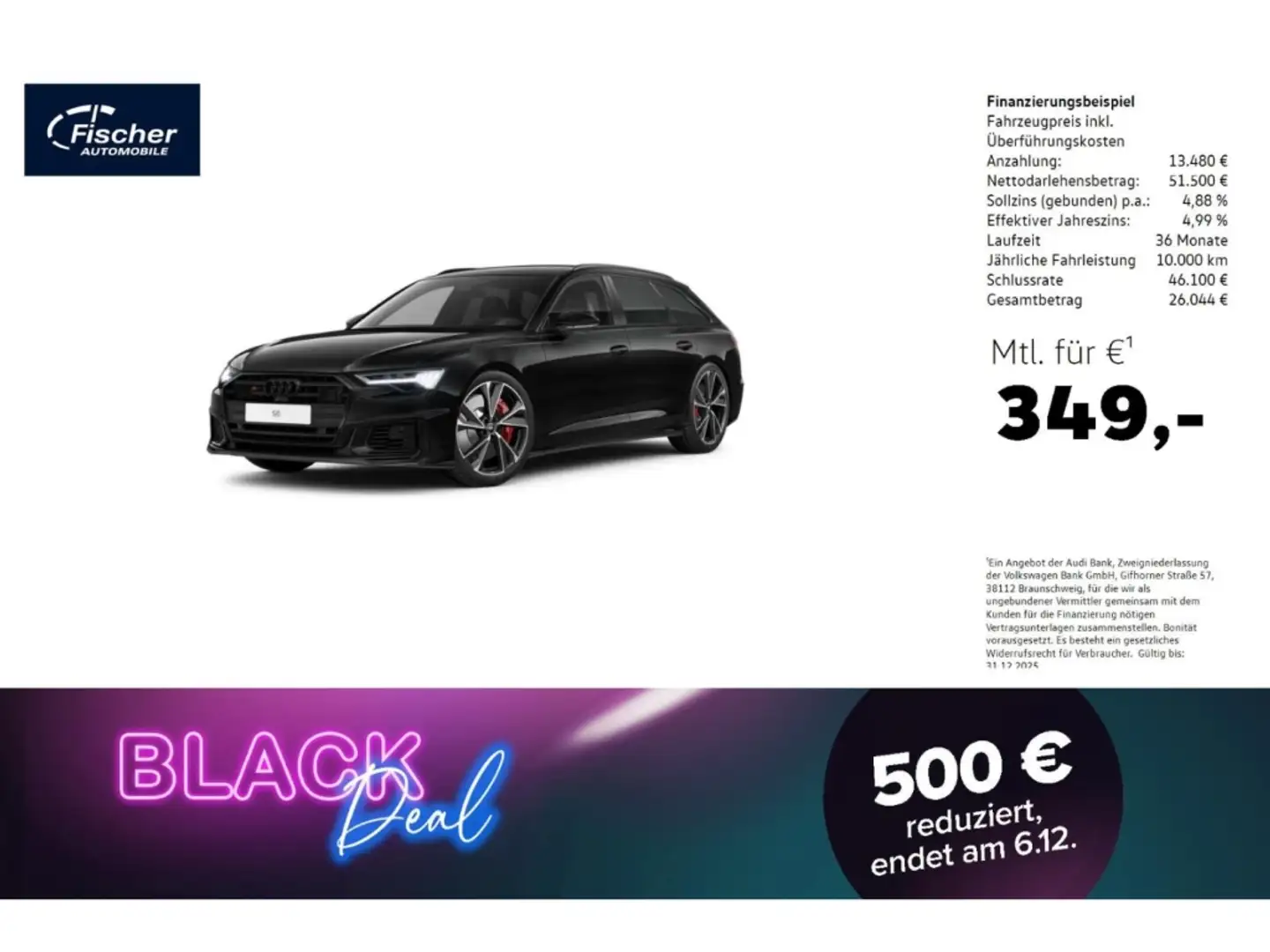 Audi S6 Avant TDI quattro Schwarz - 1