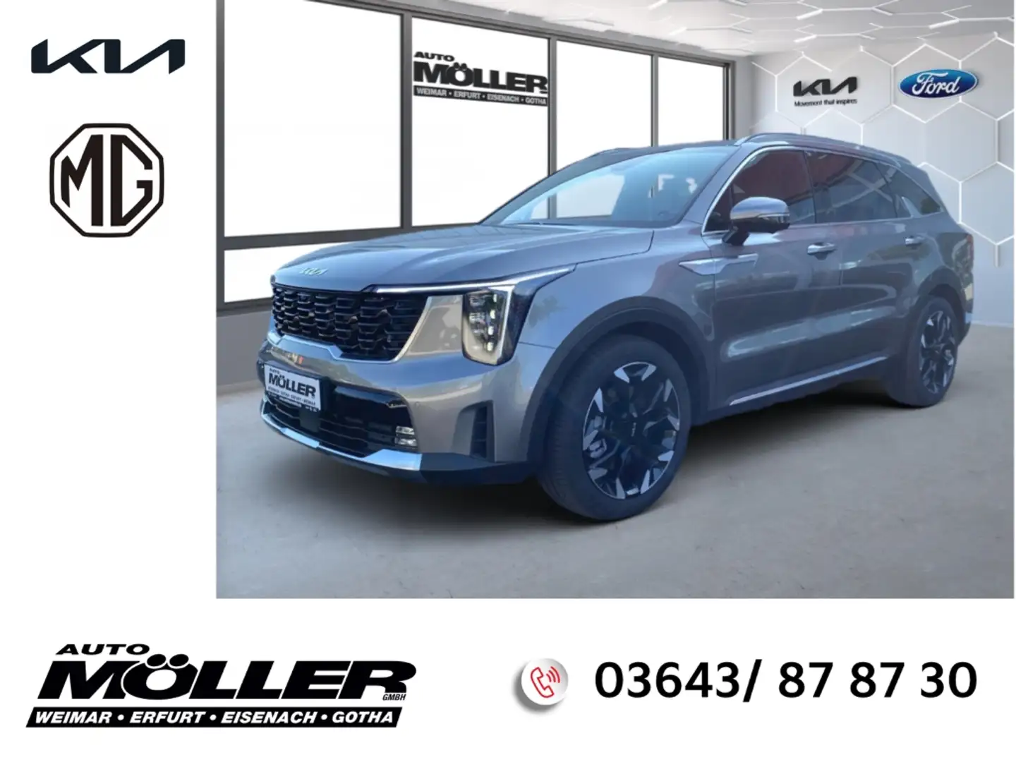 Kia Sorento Platinum 2.2D AWD Premium 7S Glasdach   ACC Head-U Grau - 1
