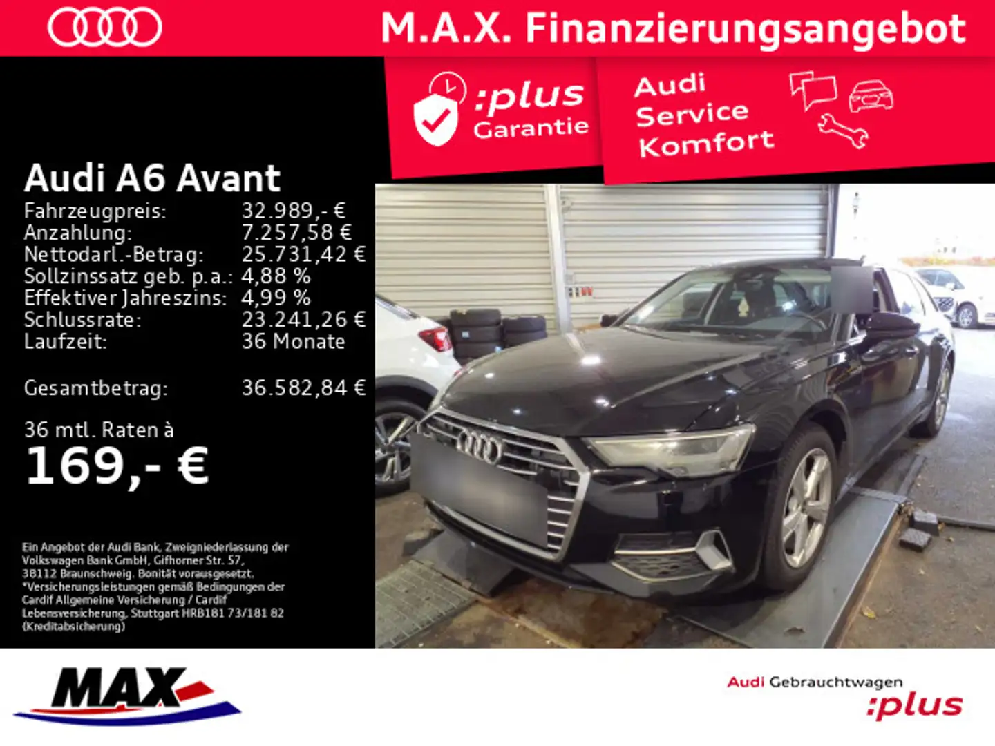 Audi A6 45 TFSI ADVANCED MMI NAVI+LED+ALU+KLIMA Schwarz - 1