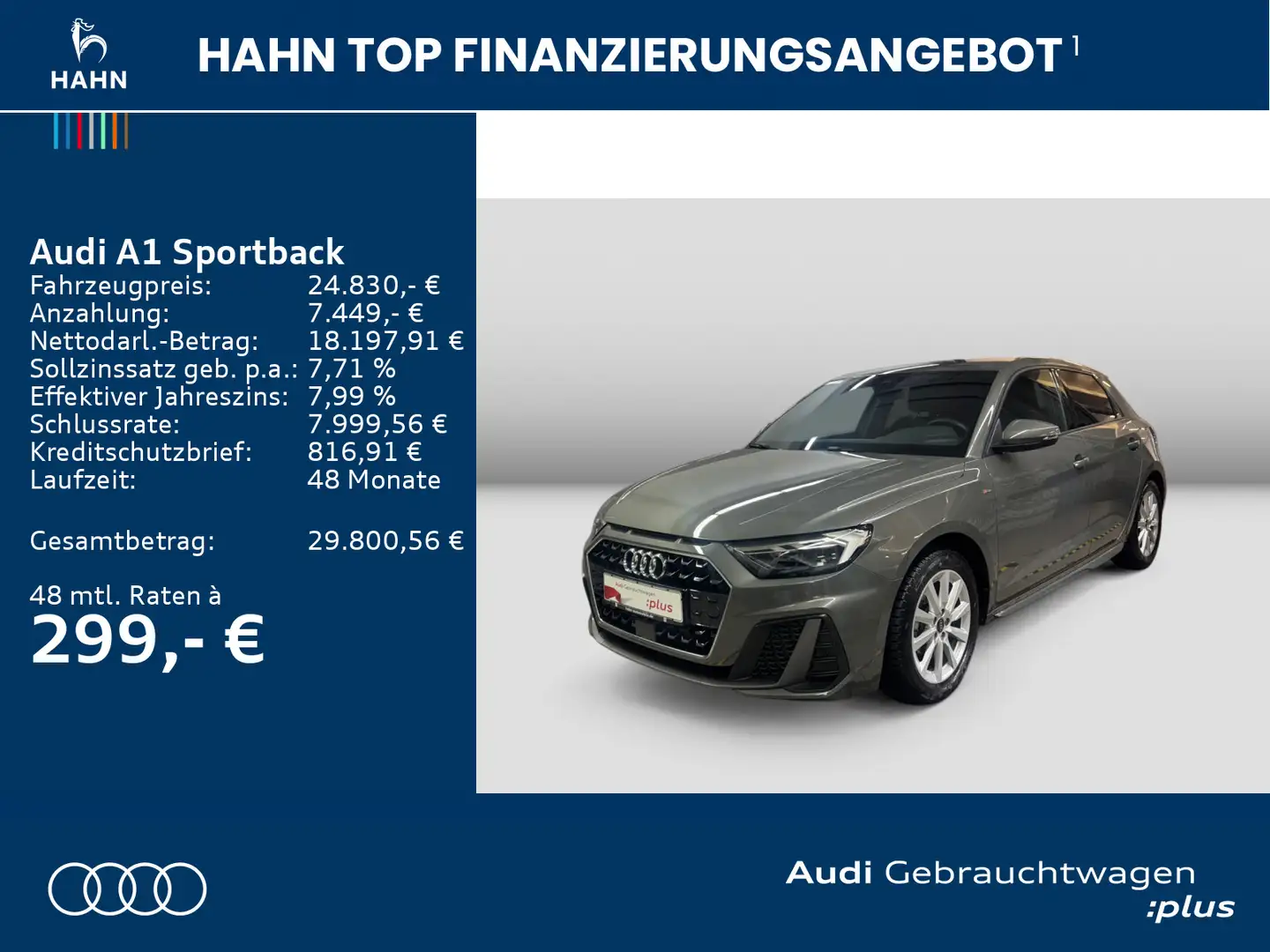 Audi A1 25 TFSI S line Virtual Carplay LED Grau - 2
