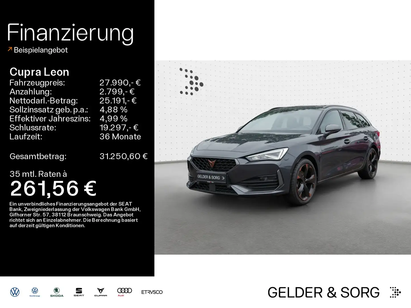 CUPRA Leon Sportstourer 2.0 TDI Navi*RFK*ACC*BeatsAudi Gris - 1