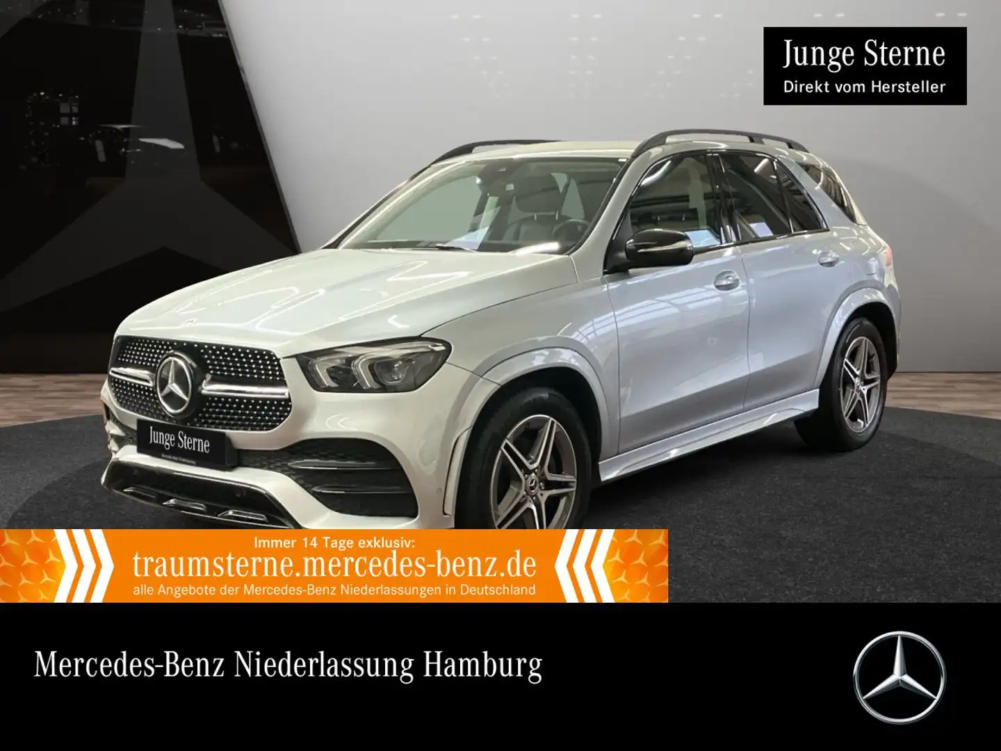 Mercedes-Benz GLE 350 de 4M AMG+NIGHT+AHK+LED+KAMERA+20"+SPUR+9G Silber - 1