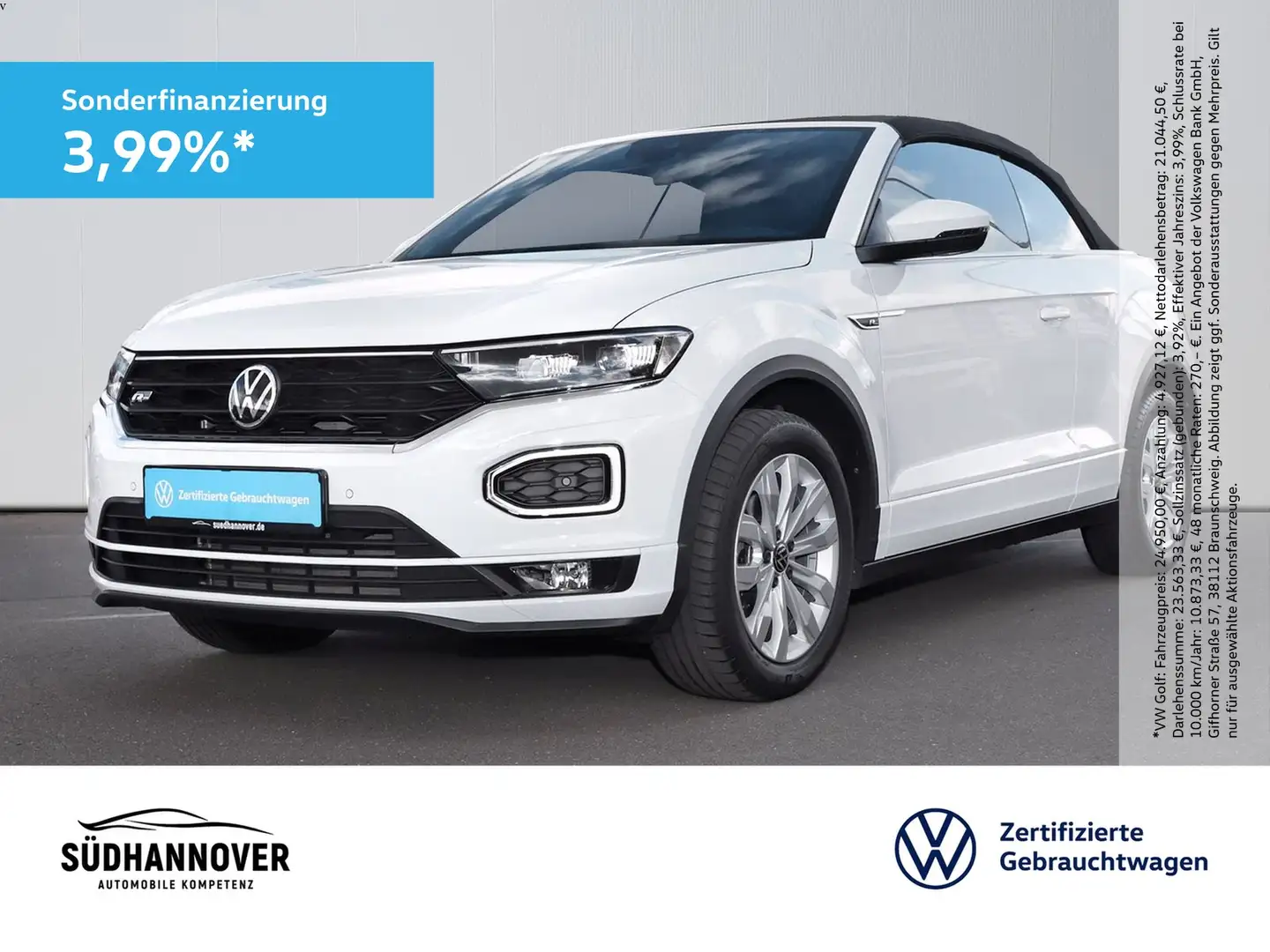 Volkswagen T-Roc Cabriolet R-Line 1.5 TSI DSG NAVI+LED+SHZ Weiß - 1