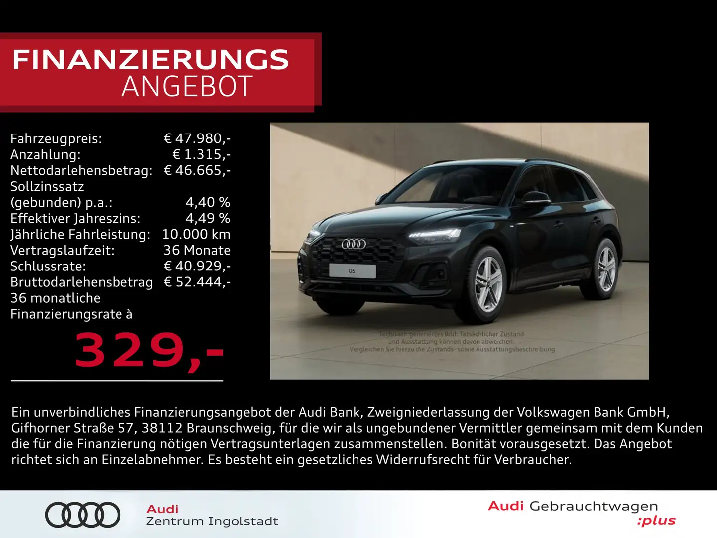 Audi Q5 45 TFSI qu S line MATRIX AHK ACC NAVI 19" Kam. Schwarz - 1