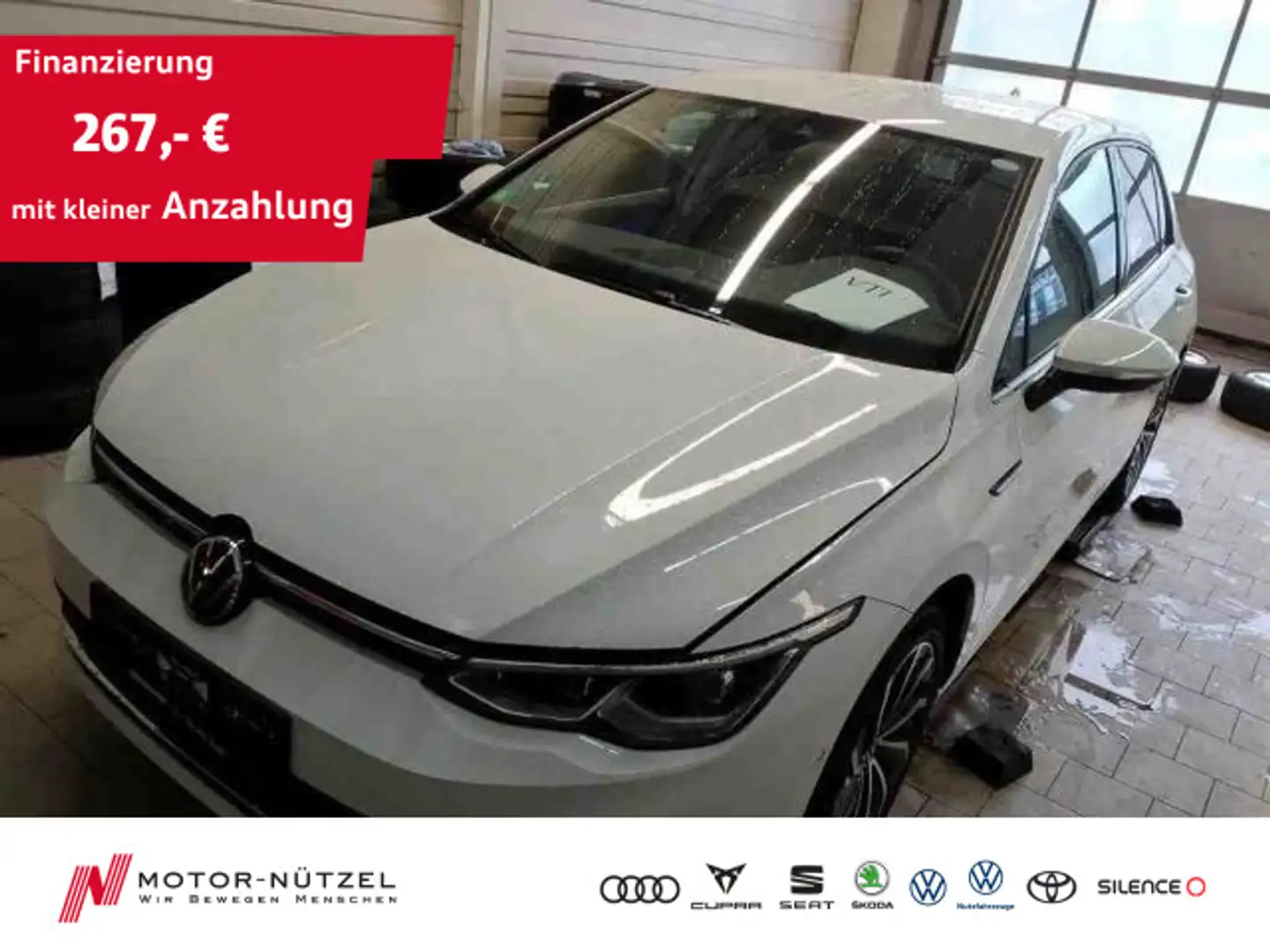 Volkswagen Golf VIII 1.5 TSI STYLE 5JG+ACC+AHK+NAVI+APP+SHZ Weiß - 1