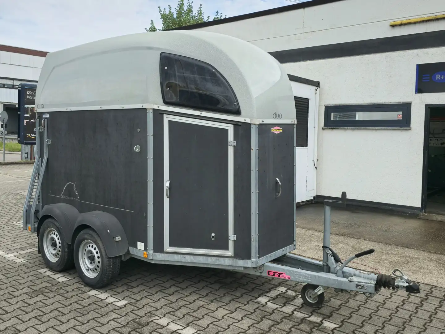 Böckmann Duo C 2-Pferdeanhänger ALUBODEN Schwarz - 1