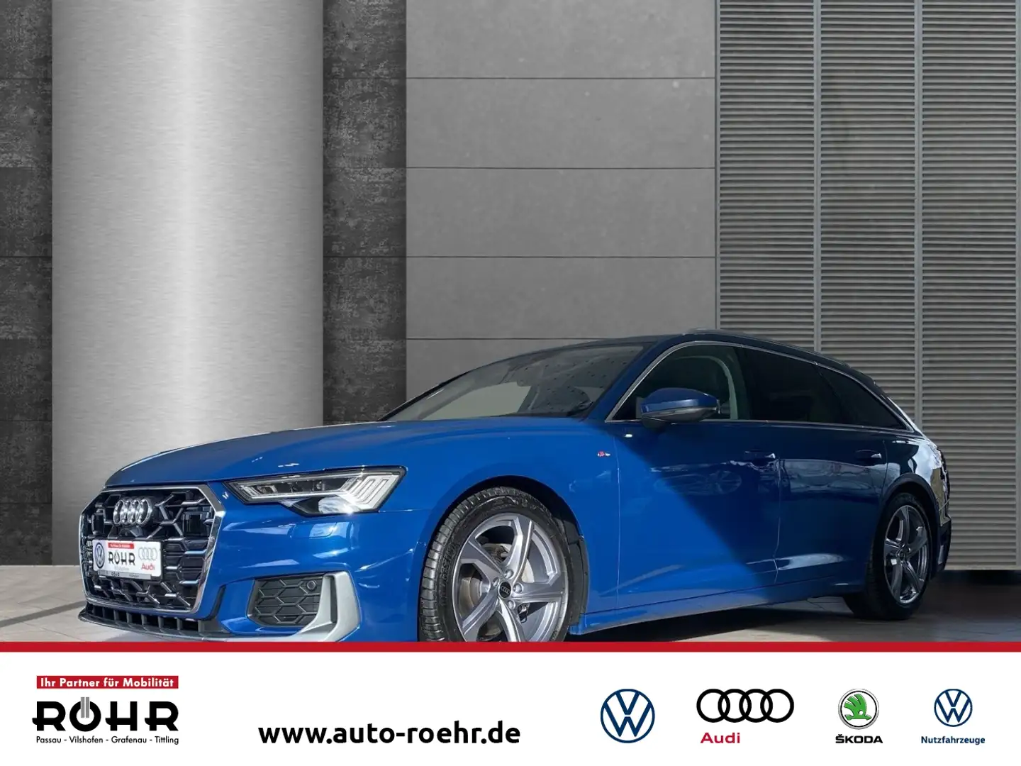 Audi A6 Avant Design S Line (AHK.PDC PLUS.SHZ v+h.HD MATRI Blau - 1