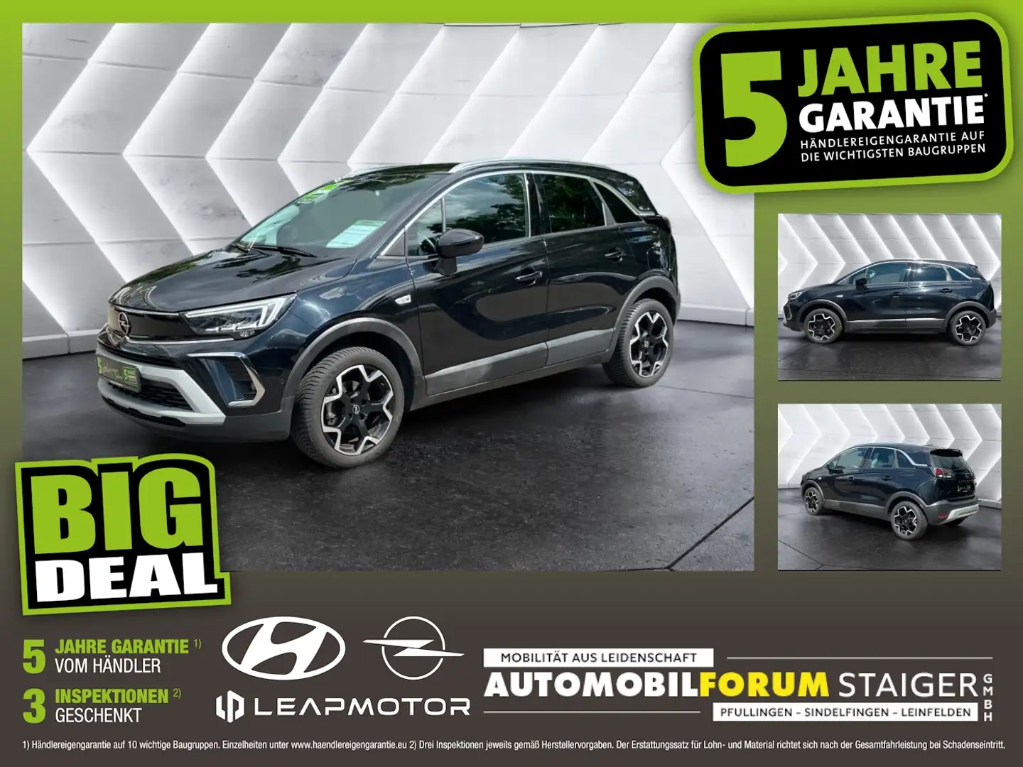 Opel Crossland 1.2 Turbo Ultimate Paket FLA ParkAss. Zwart - 1