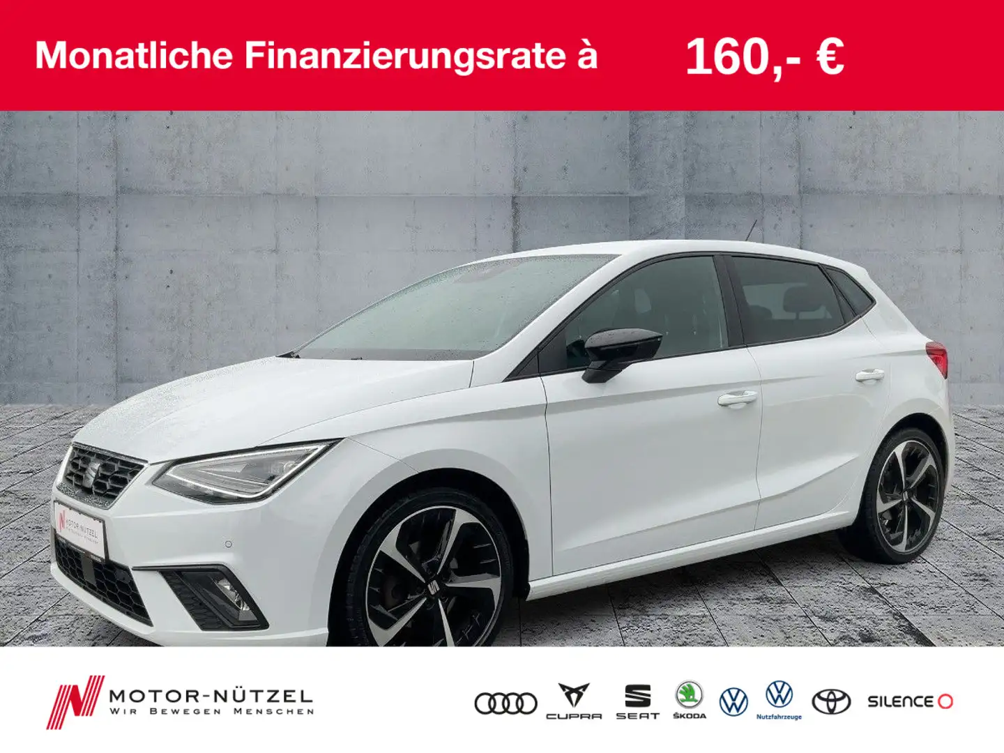 SEAT Ibiza 1.0 TSI FR LED+NAVI+ACC+SHZ+RFK+2xPDC+18" Wit - 1
