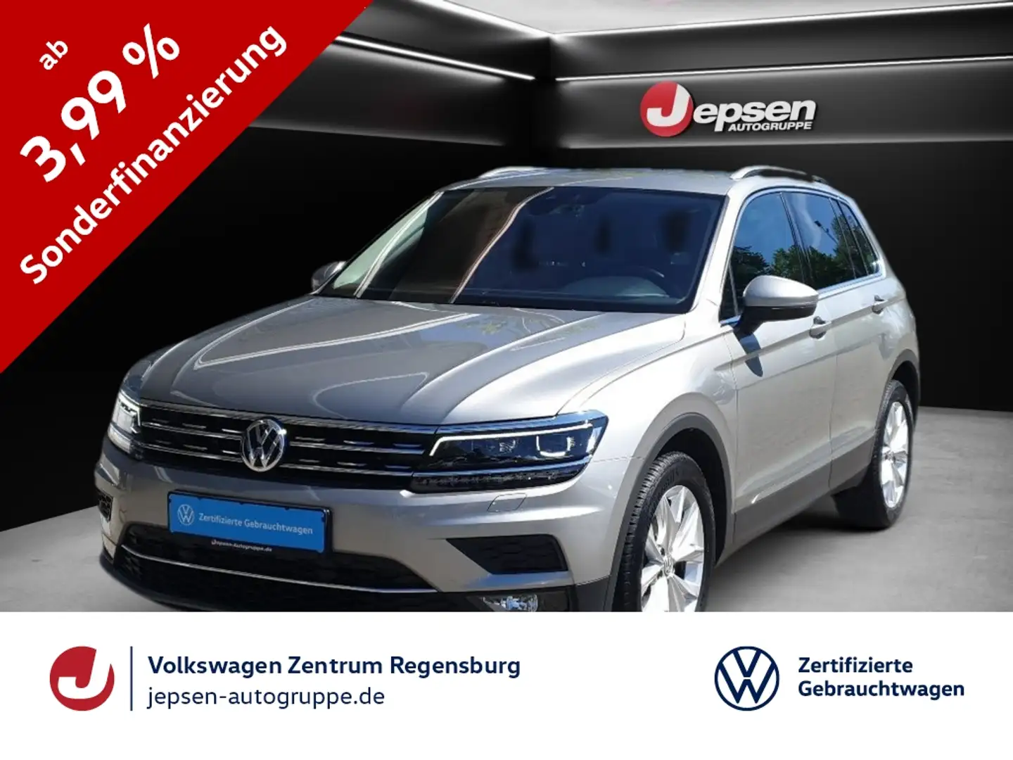 Volkswagen Tiguan Highline 1.5 TSI DSG ACC LED NAVI PDC SHZ Zilver - 1