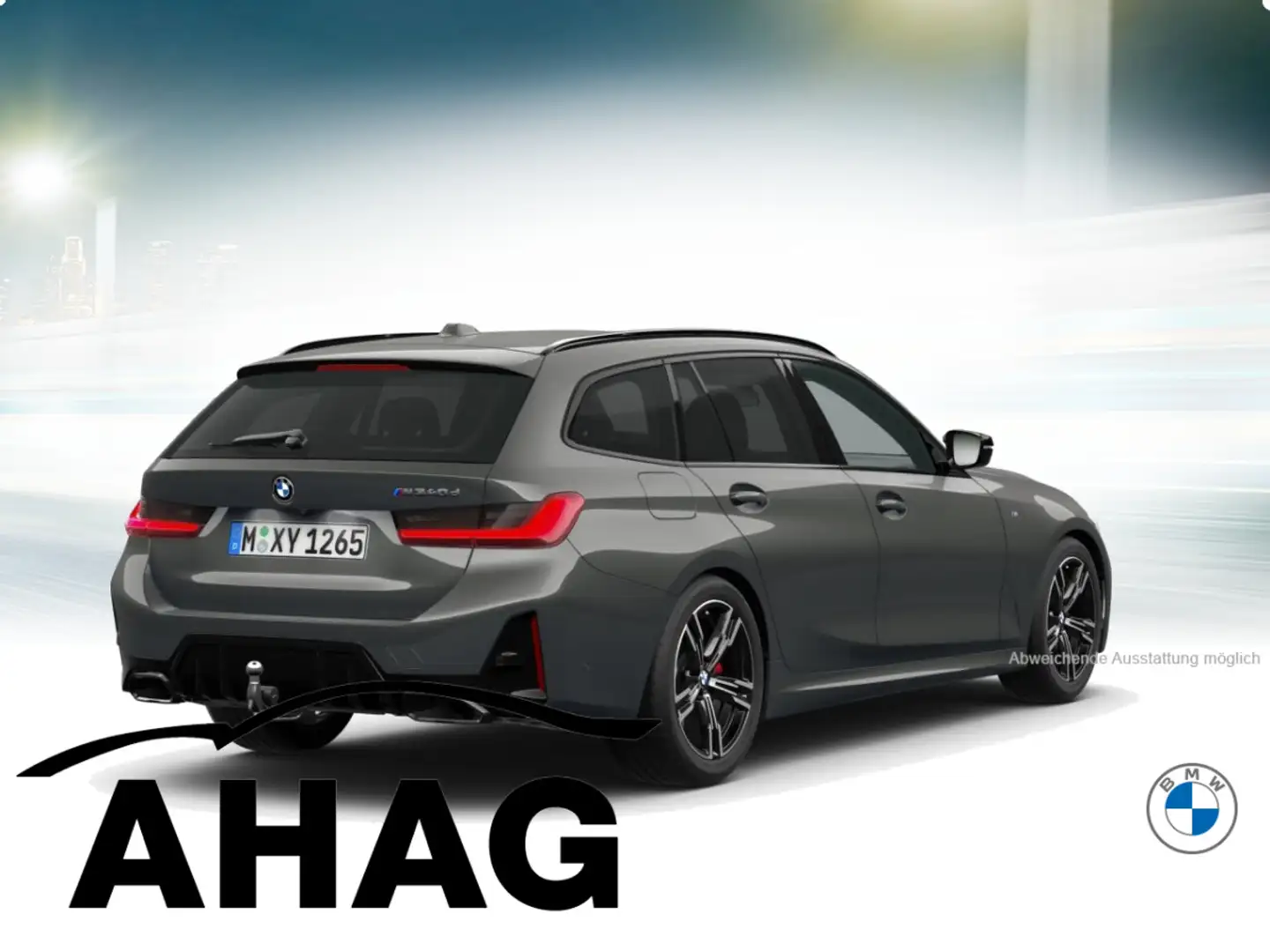 BMW 340 M340d xDrive Touring Auto Innovationsp. Panorama Grau - 2