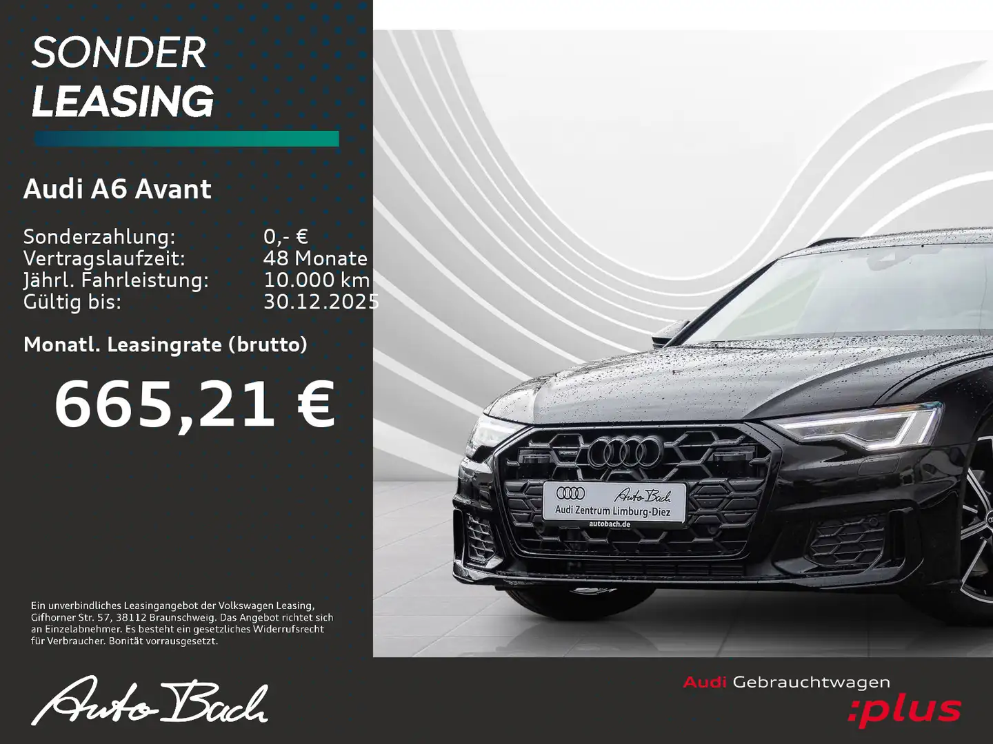 Audi A6 Avant S line 45TDI qu. HuD Navi LED virtual A Schwarz - 2