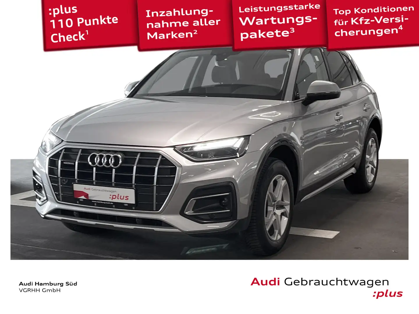 Audi Q5 40 TDI advanced quattro S tronic NAVI/AHK/ACC Zilver - 1