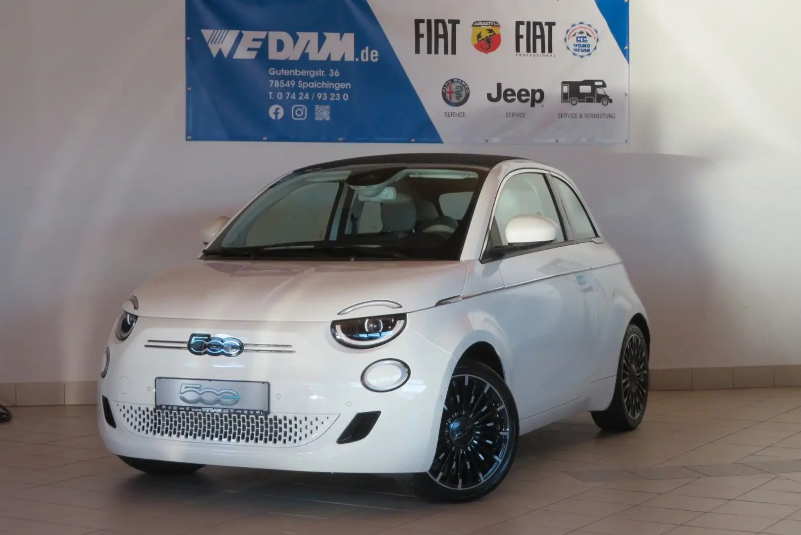 Fiat 500e Cabrio La Prima by Bocelli 42 kWh Weiß - 1
