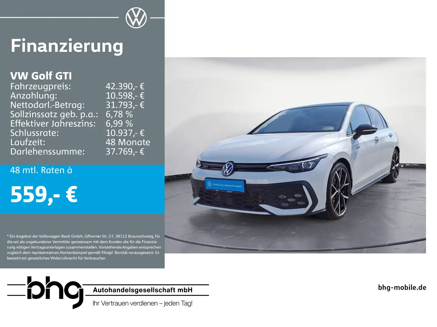 Volkswagen Golf GTI DSG Leder AHK Pano HUD harman/kardon Weiß - 1