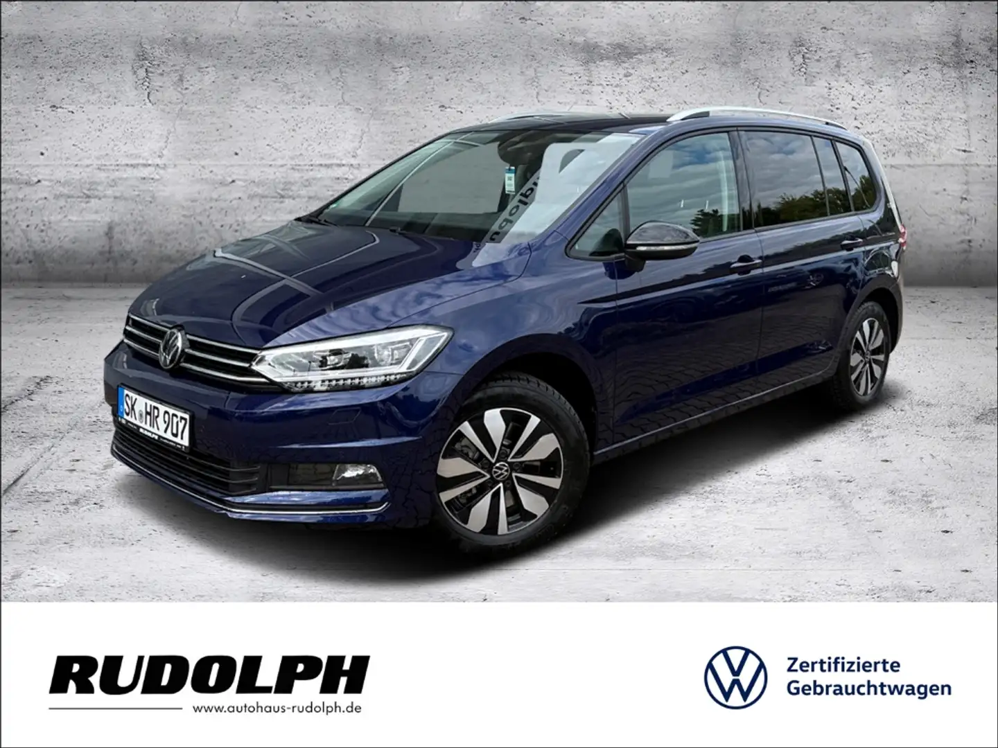 Volkswagen Touran 1.5 TSI Comfortline DSG LED BT SHZ Klima StandHZG Blau - 1