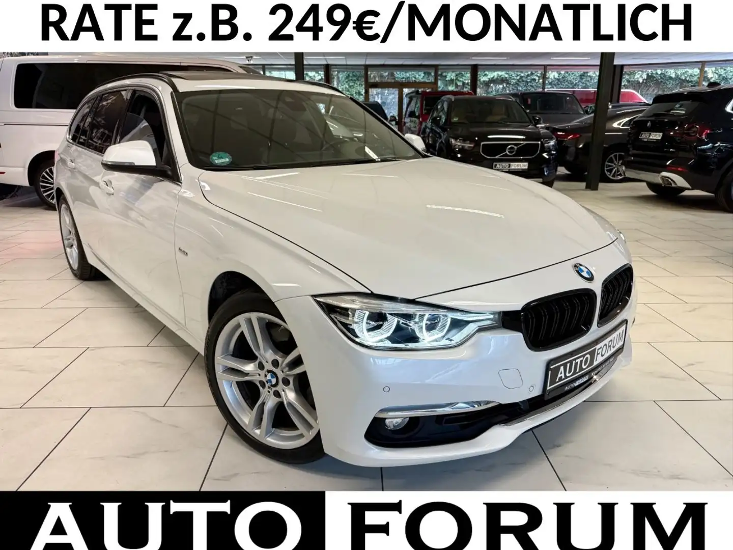 BMW 330 i xDrive TOURING LUXURY LEDER NAVI AHK PANO Blanc - 1
