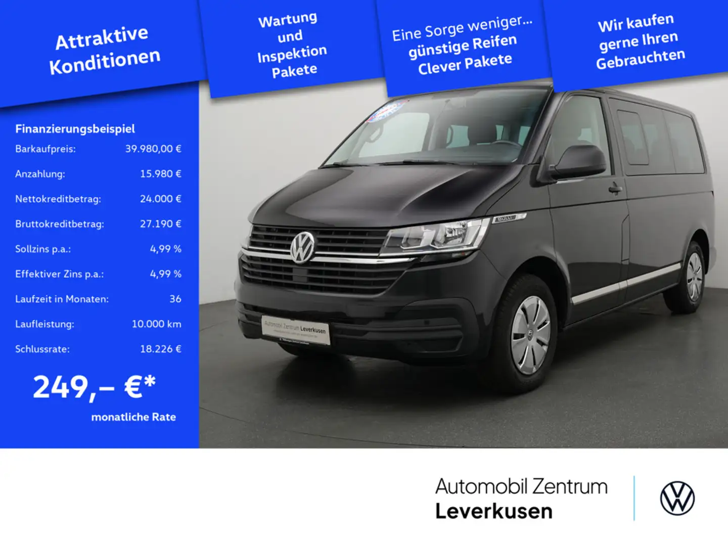 Volkswagen T6.1 Multivan Family CARPLAY PDC KLIMA NAVI Schwarz - 1