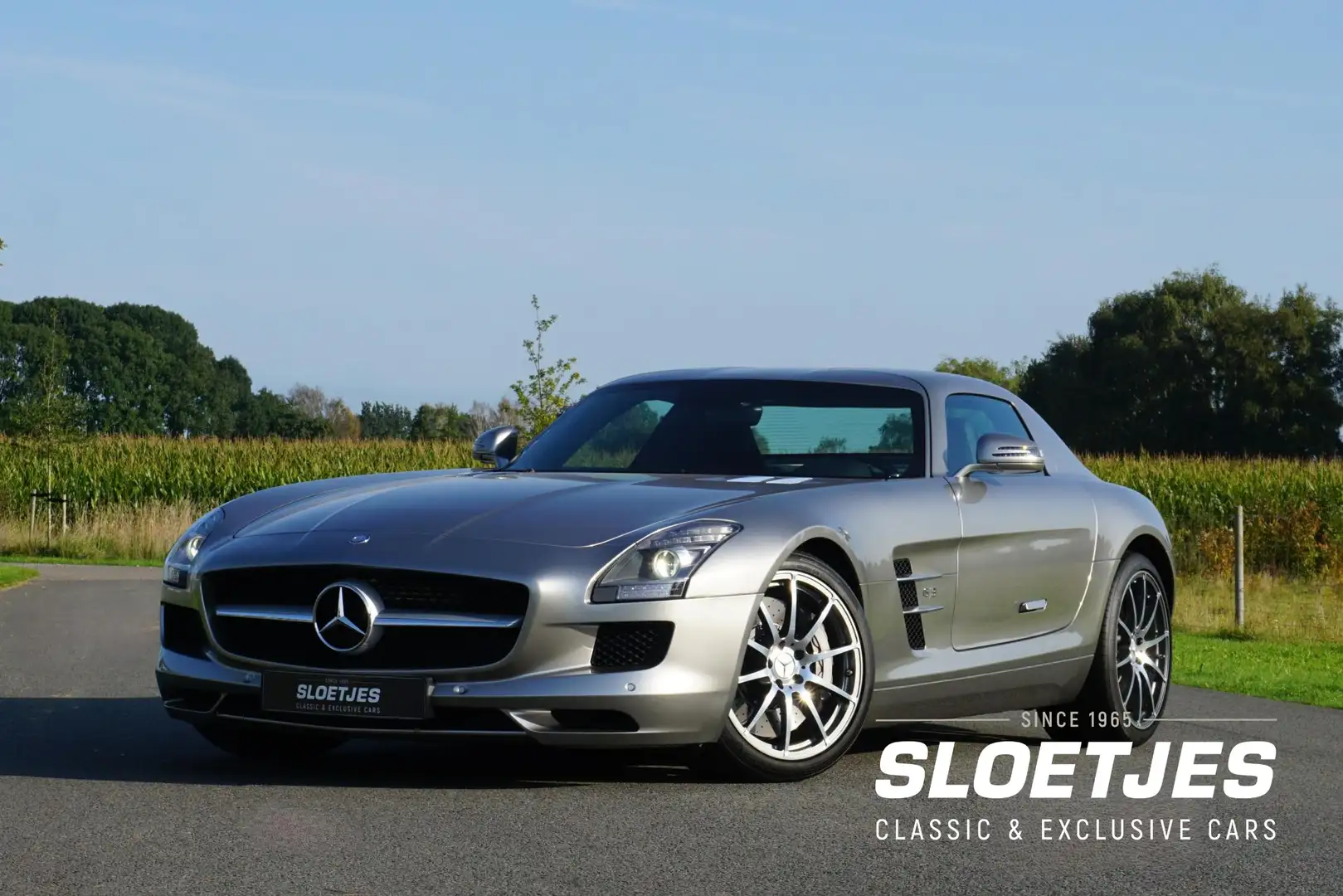 Mercedes-Benz SLS Coupé 6.3 AMG |Alubeam Silver |2.217 KM |1e eigena Gris - 2