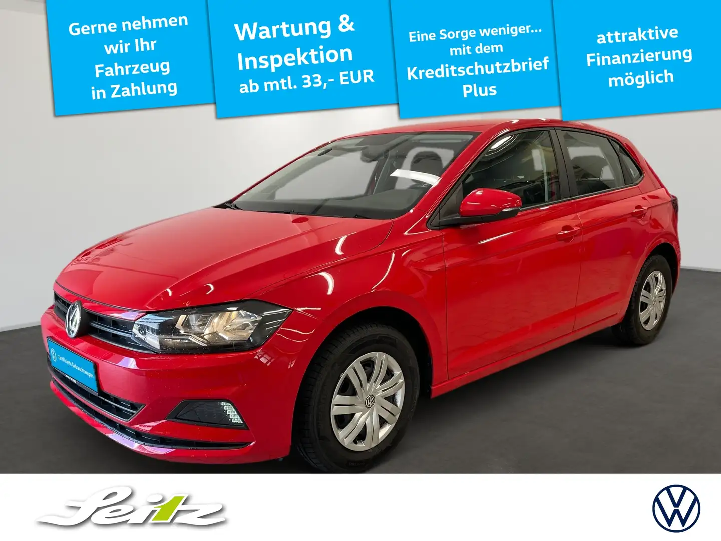 Volkswagen Polo VI 1.0 Trendline *PARKSENSOR*BLUETOOTH*KLIMA* Rojo - 1