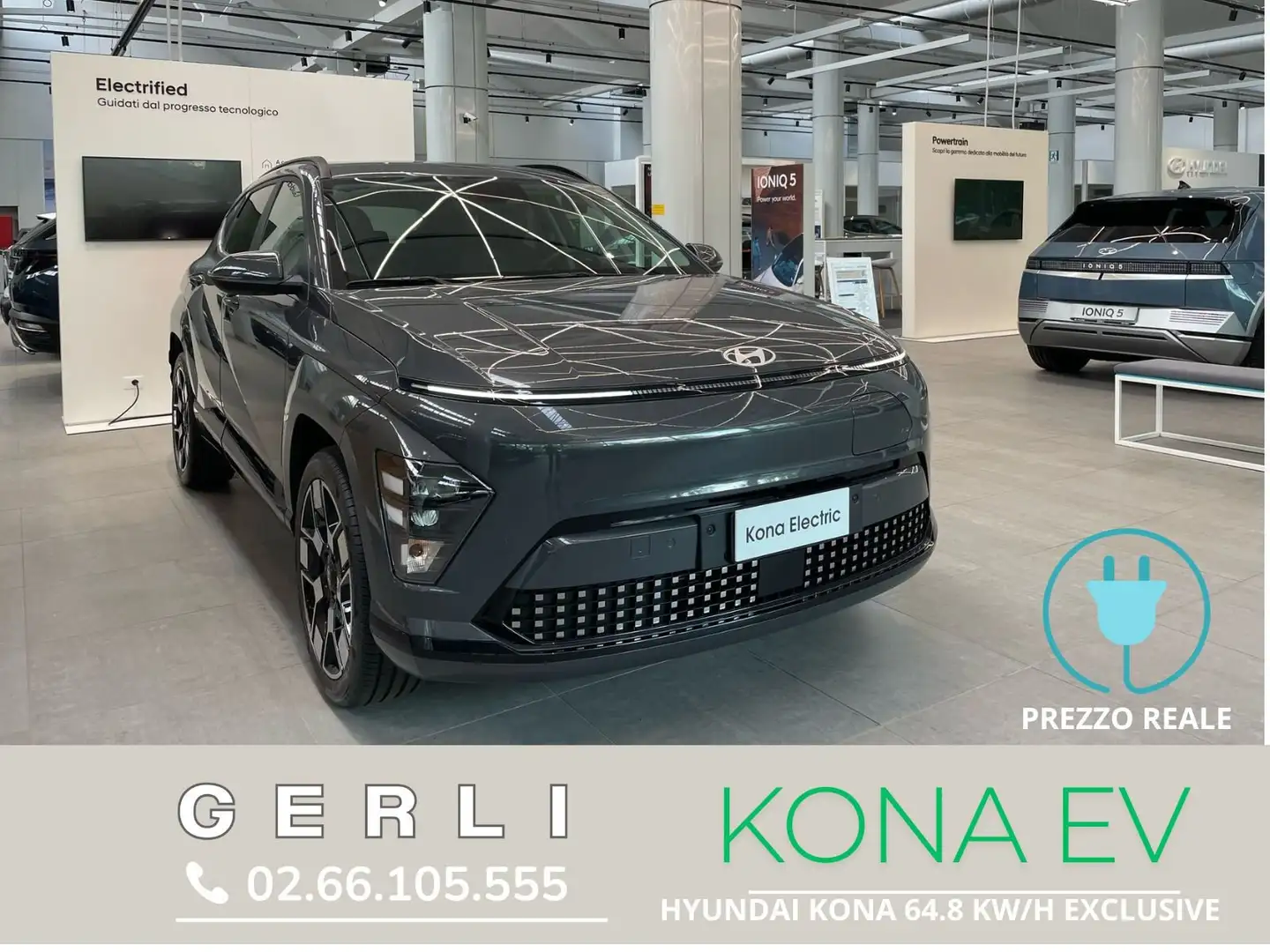 Hyundai KONA 64 kWh EV Exclusive -Prezzo Reale-pronta consegna Nero - 1