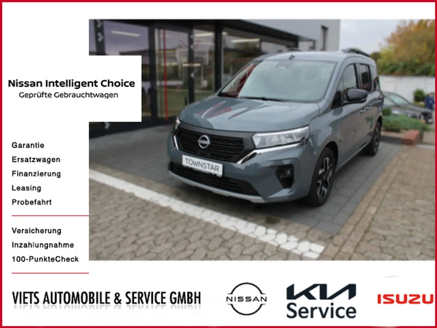 Nissan Townstar Kombi L1 1.3 DIG-T 130 Tekna Automatik Grijs - 1