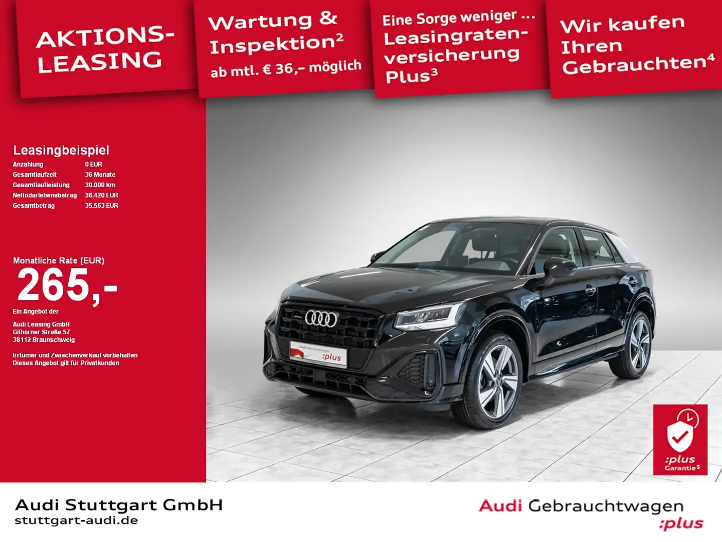 Audi Q2 S line 40 TFSI quattro S tronic SHZ Keyless Schwarz - 1