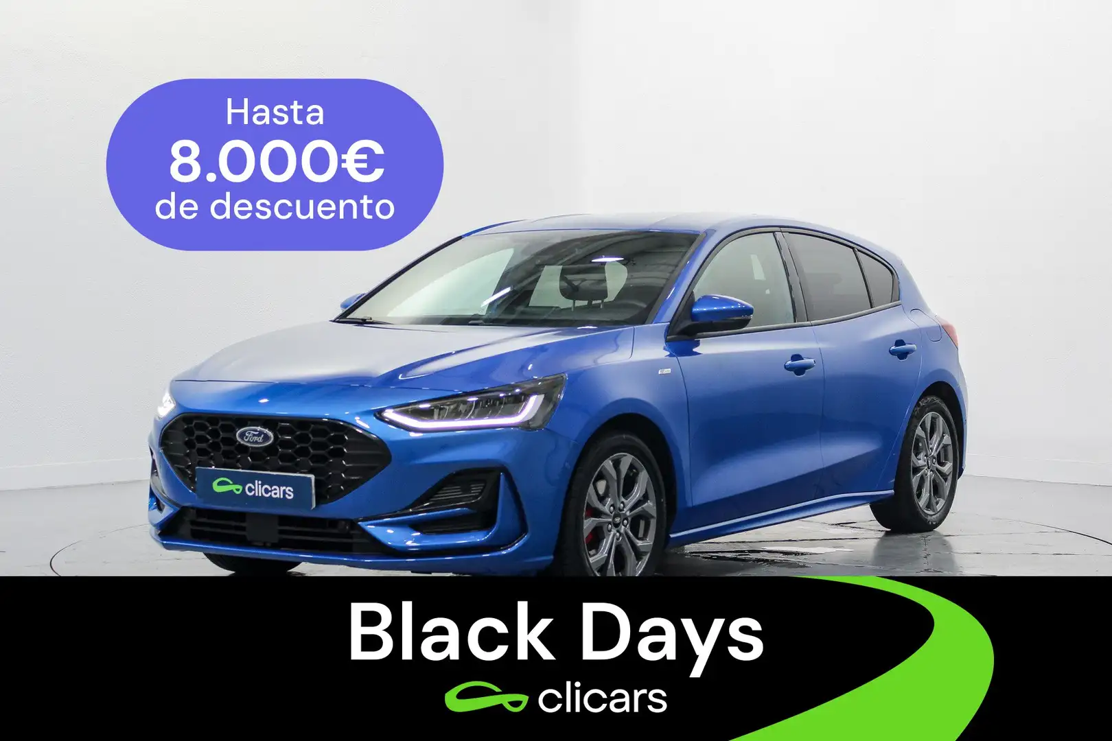 Ford Focus 1.0 Ecoboost MHEV ST-Line 125 Bleu - 1