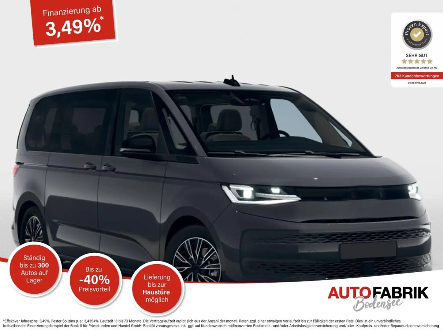 Volkswagen T7 Multivan 2.0 TDI, DSG AHK*7 Sitz*NAVI*Android Auto*SHZ*Matr Grau - 1
