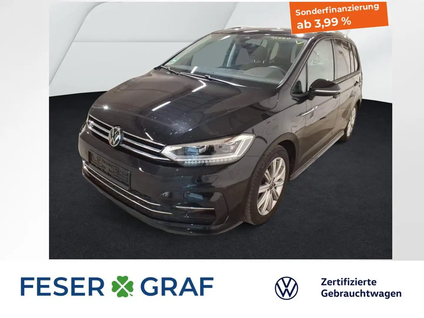 Volkswagen Touran 1.5TSI R-Line DSG ACC LED Rückfahrkamera Schwarz - 1
