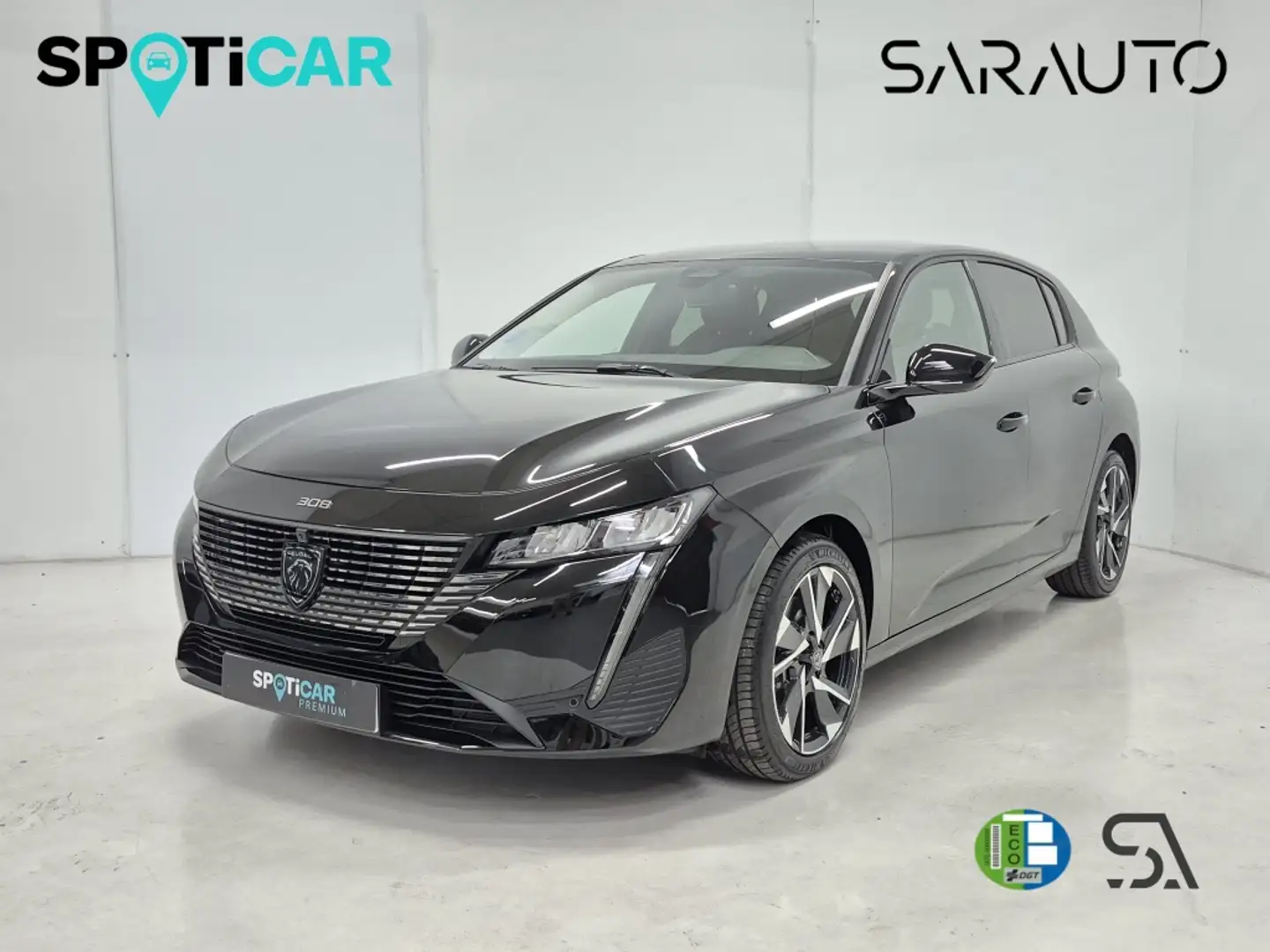 Peugeot 308 1.2 Hybrid Allure 136 e-DCS6 Noir - 1