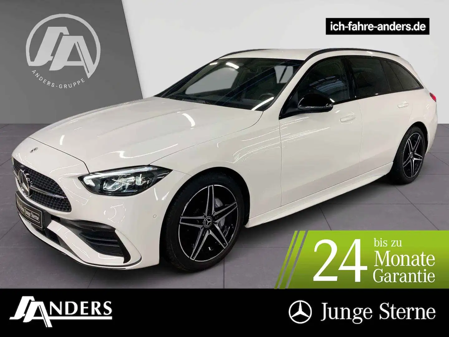 Mercedes-Benz C 220 d T 4M AMG+MBUX+Night+LED+AHK+Kamera+EASY Weiß - 1