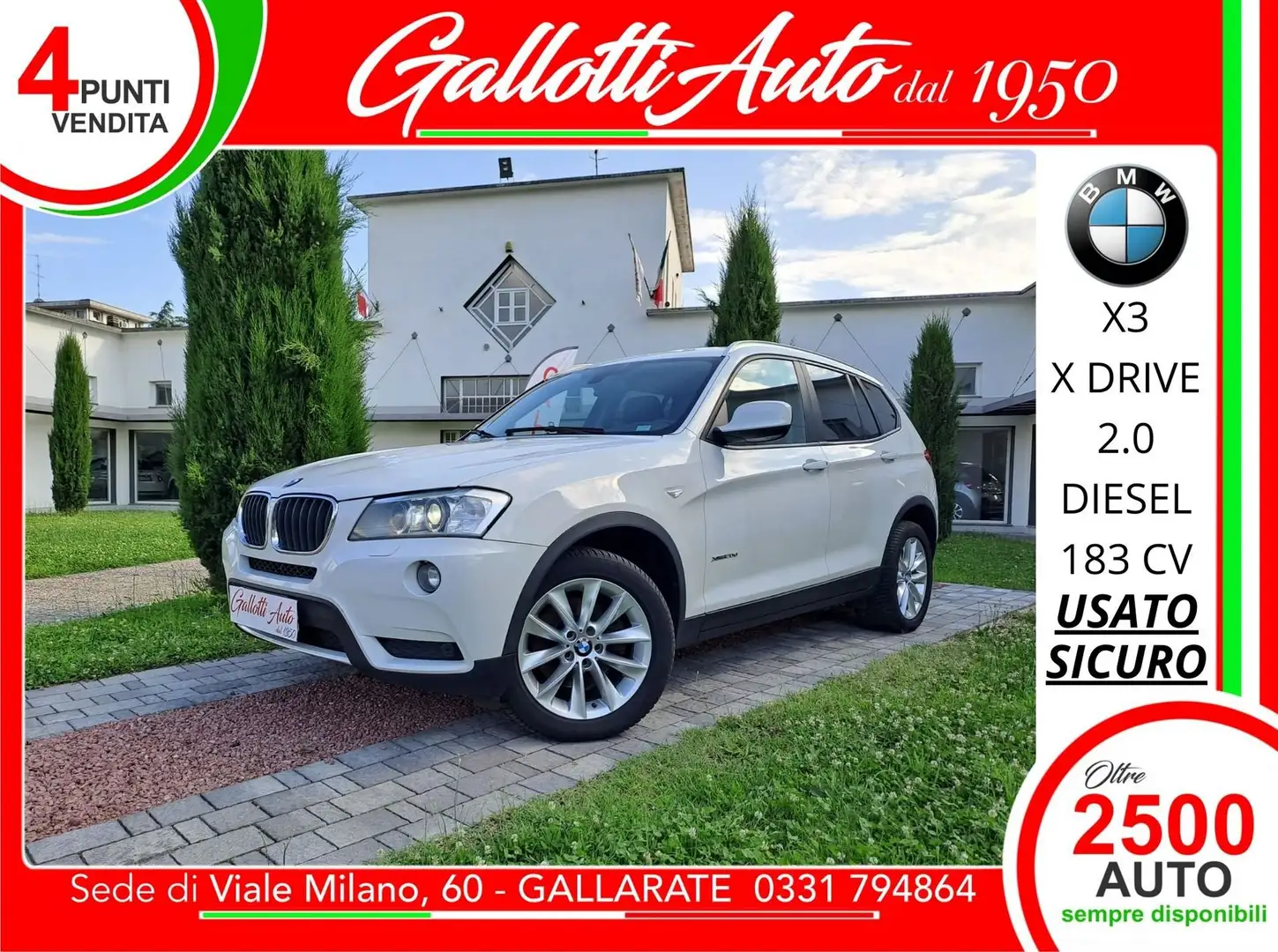 BMW X3 xDrive20d Bianco - 1