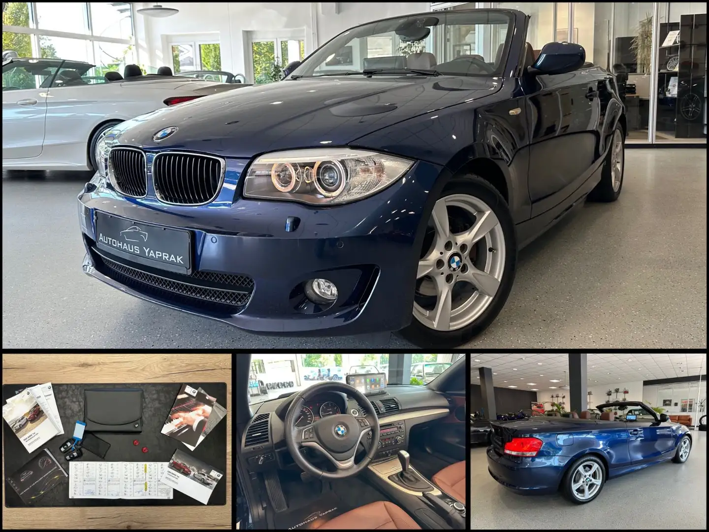 BMW 120 d Cabrio Aut.|Navi|Leder|Kamera|S.heft|Xen Blau - 1