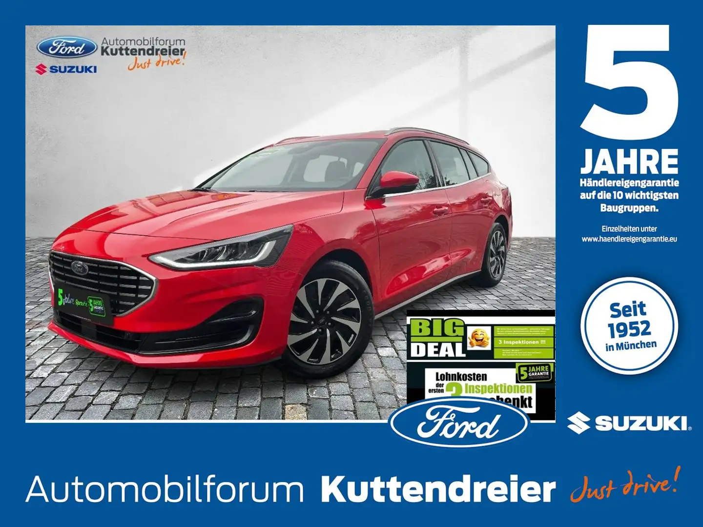 Ford Focus Turnier Titanium Navi Kamera 2xPDC Sitzhei. Rot - 1