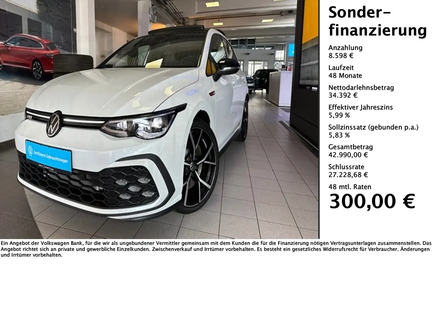 Volkswagen Golf GTI 2.0 TSI DSG MATRIX-LED+KAMERA+ACC+HUD Weiß - 1