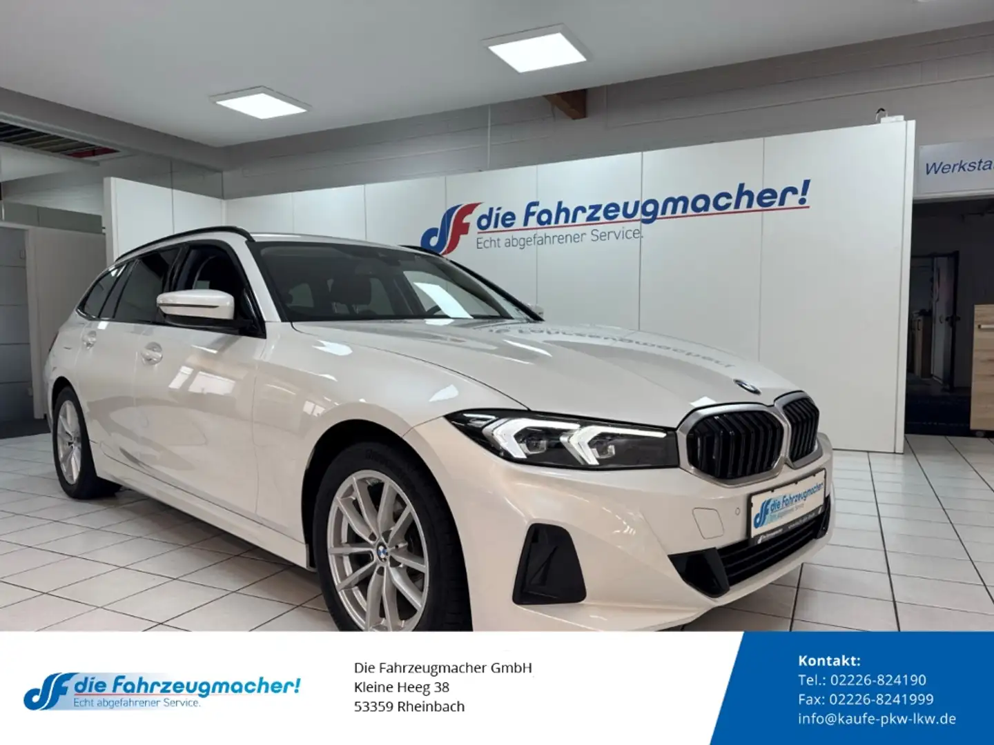 BMW 320 d Touring Mild-Hybrid EU6d HUD Navi Digitales Cock Blanc - 1