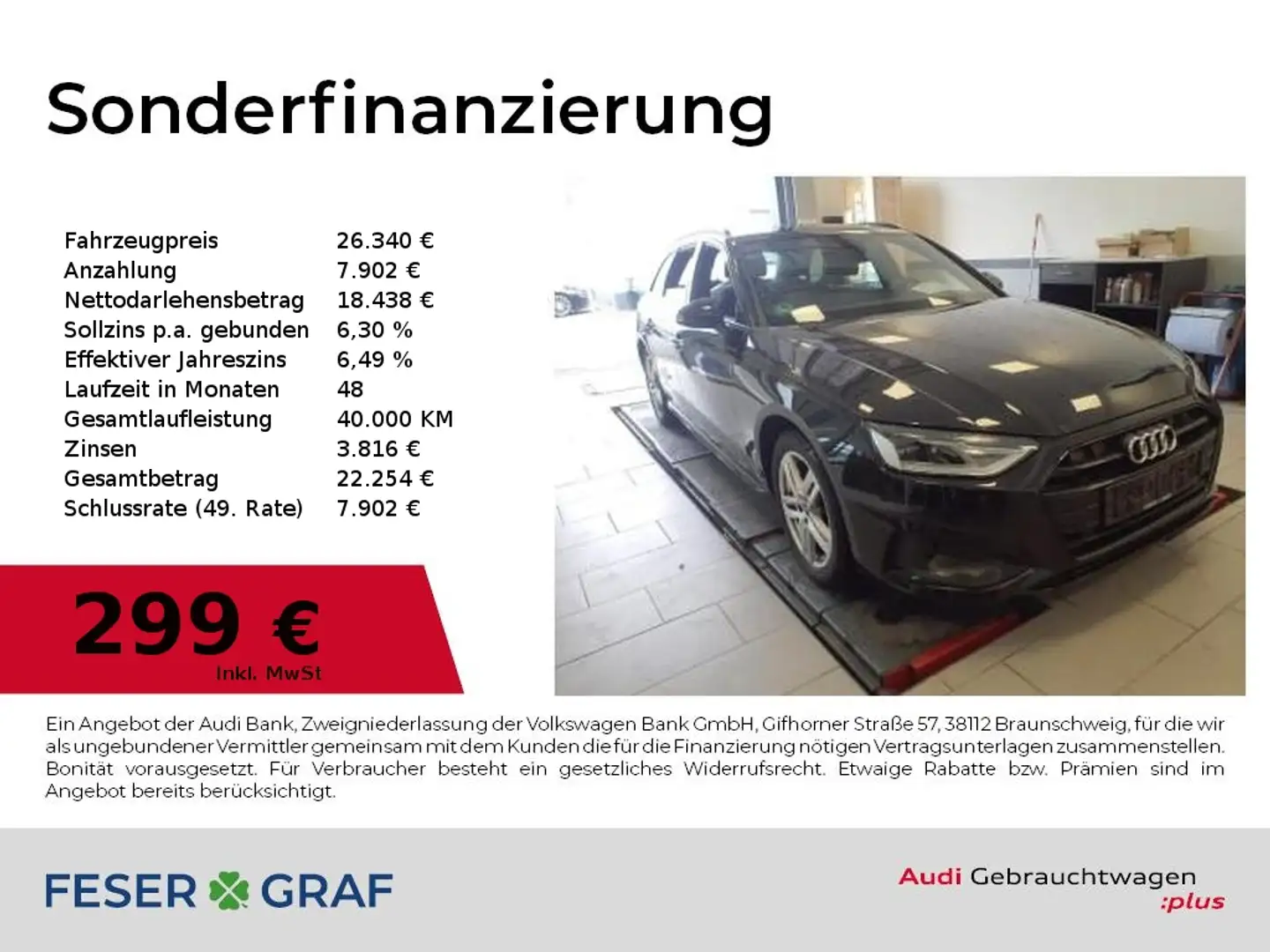 Audi A4 Avant 40 TDI S tronic adv Leder,Navi,AHK Schwarz - 1
