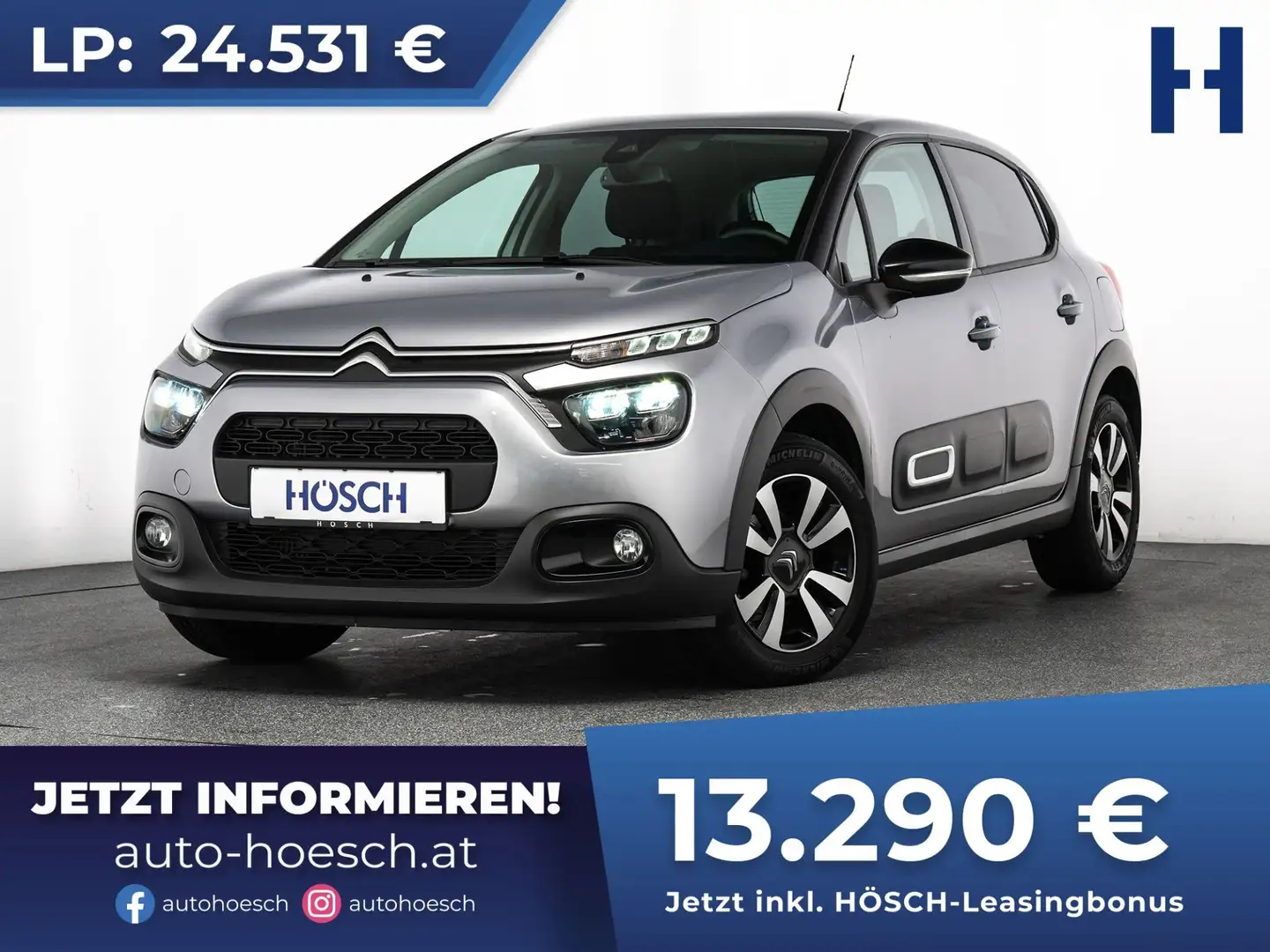 Citroen C3 PureTech 110 MAX NAV KAMERA LED CARPLAY++ Grau - 1