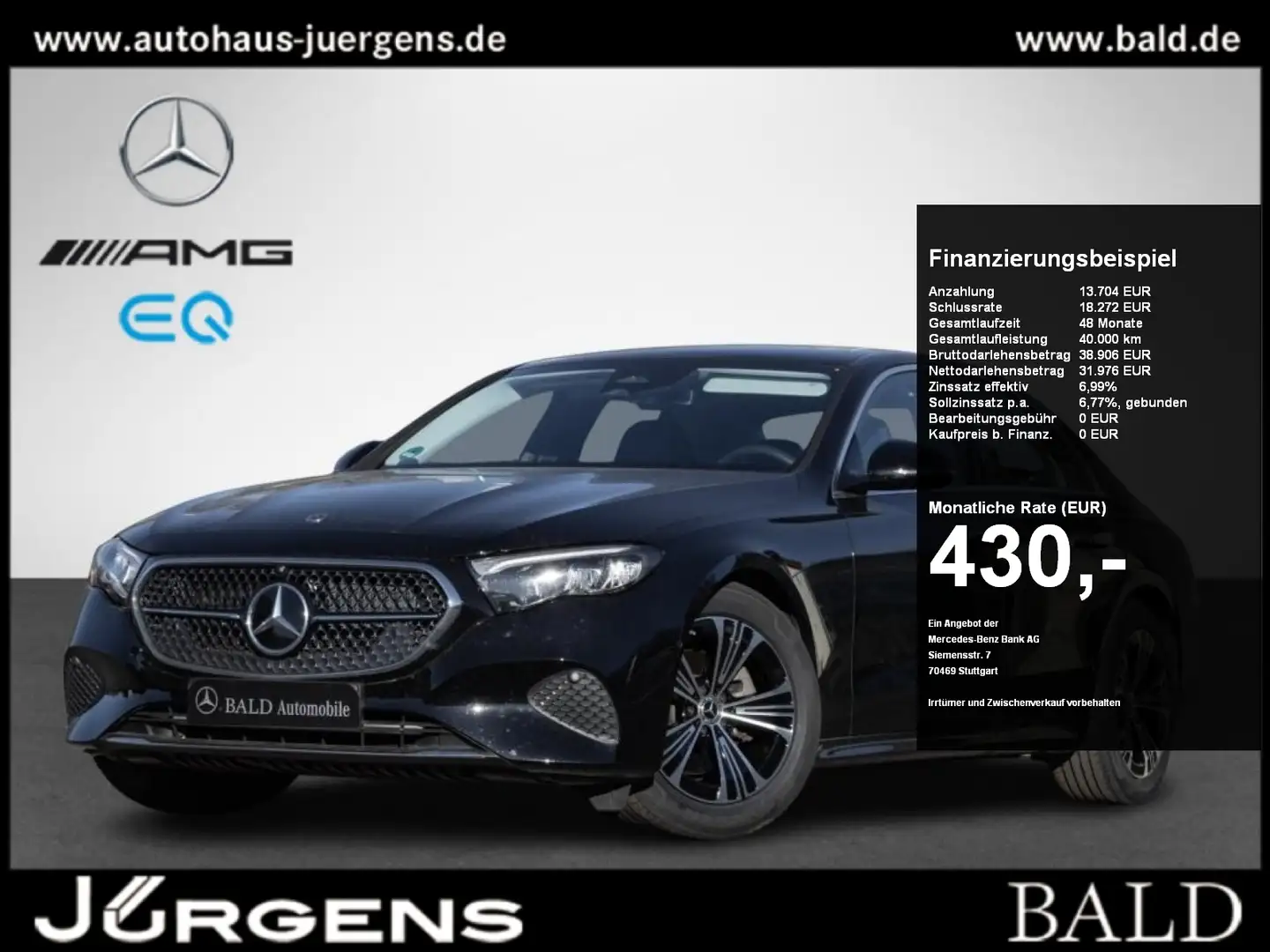 Mercedes-Benz E 220 d Avantgarde/Wide/LED/Cam/Totw/DAB/Amb/18" Zwart - 1