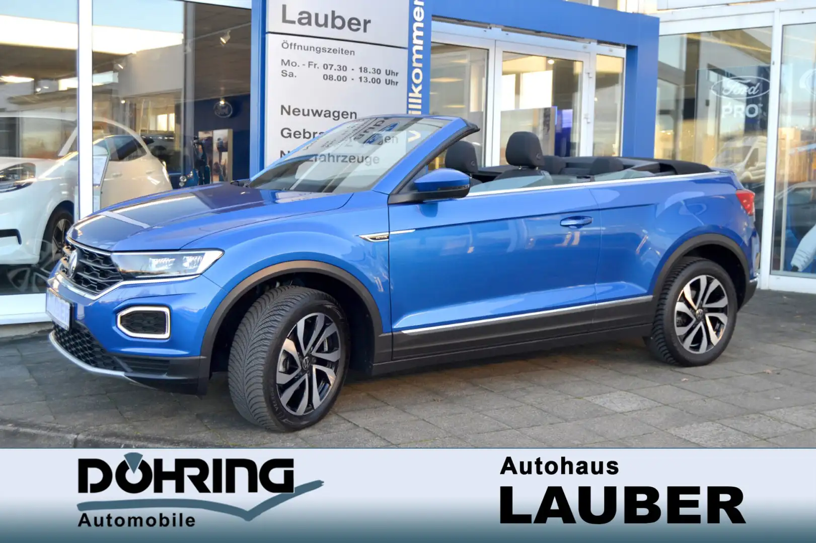 Volkswagen T-Roc T-Roc 1,5 Active Cabrio AutoAC Navi PDC SHZ LMF Blauw - 1