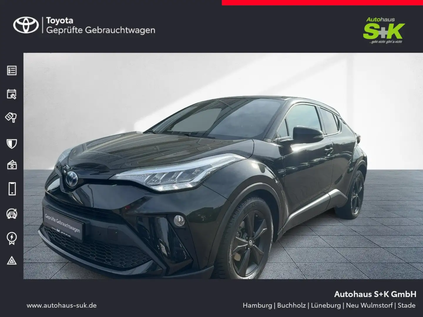 Toyota C-HR Hybrid 2,0-l +SHZ+NAVI+KLIMA+R-KAMERA++++++ Schwarz - 1