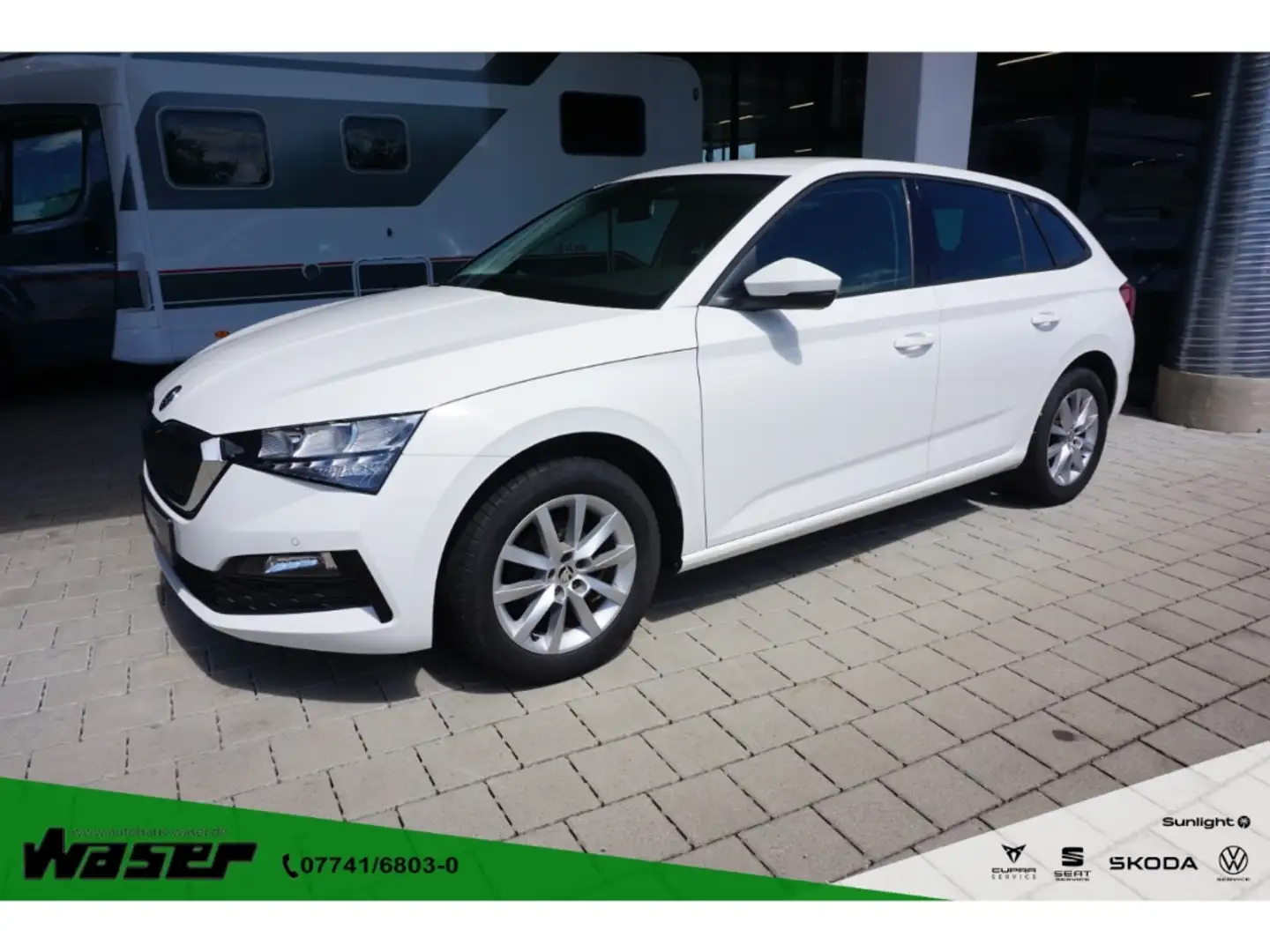 Skoda Scala 1.0 TGI G-TEC Ambition Erdgas Blanc - 1