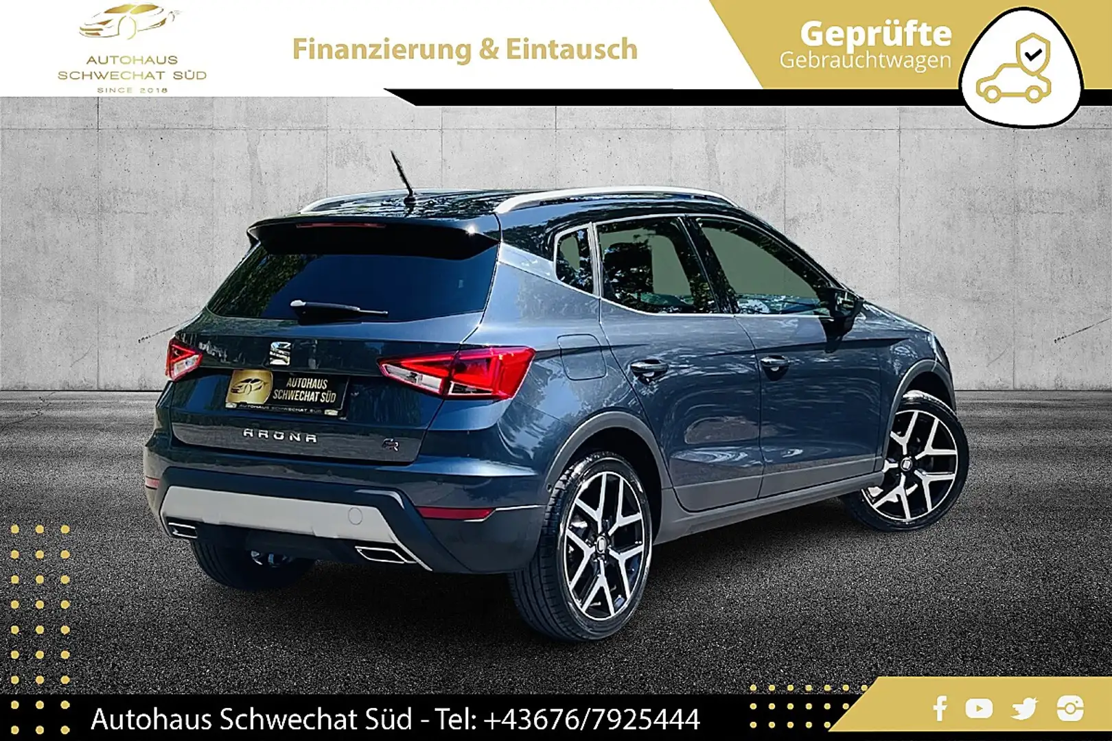 SEAT Arona 1,0 TSI DSG FR Austria //1.BESITZ//WENIG-KM//AC... Grau - 2